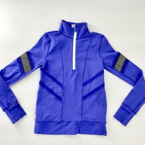 Ivivva by Lululemon Purple Half Zip Reflective Pullover Lightweight Jacket Sz 12 - Picture 1 of 11